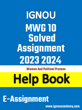 IGNOU MWG 10 Solved Assignment 2023 2024